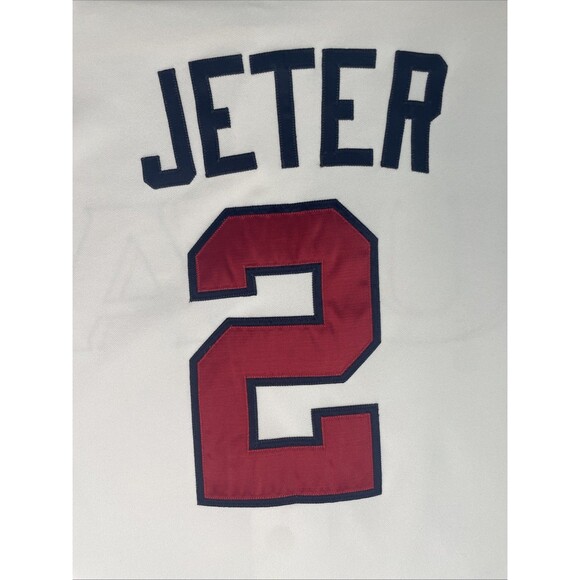 VTG Majestic Authentic Jersey Derek Jeter #2 Team USA 2006 WBC Mens 38 S/M White - Picture 3 of 10